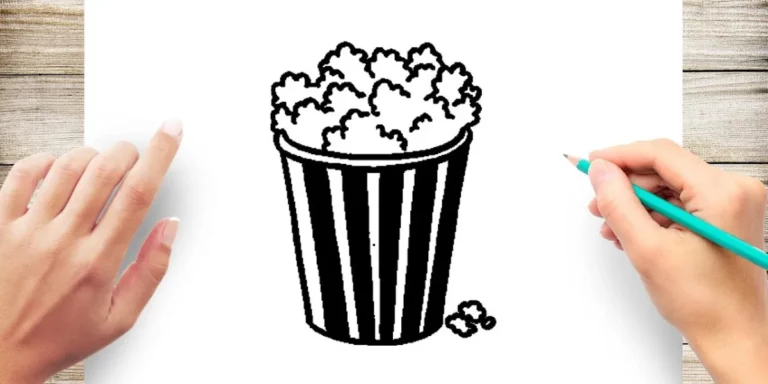 How To Draw A Box Of Popcorn (1)
