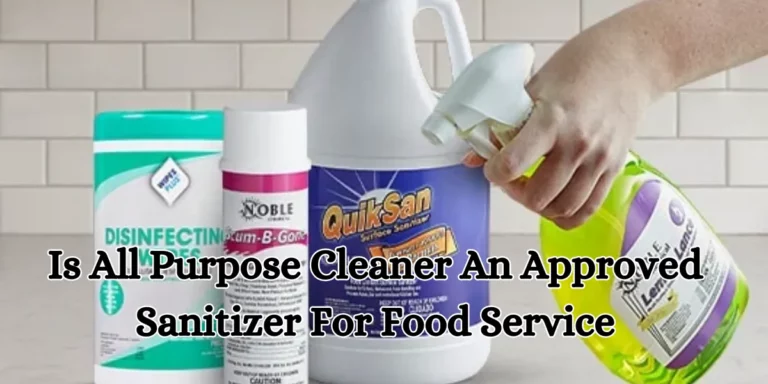 Is All Purpose Cleaner An Approved Sanitizer For Food Service